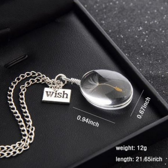 Wish / Dandalion Flowers Necklace - Picture 3 of 5